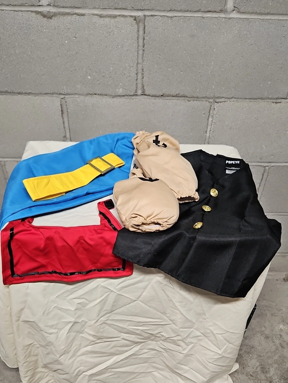 Popeye Kids Costume Set in Blue, Black, Red